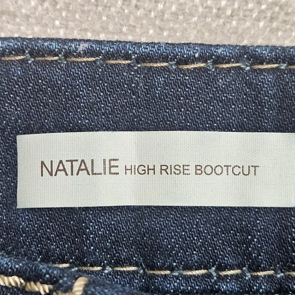 KUT from the Kloth Natalie Jeans Womens 10 Blue High Rise Bootcut Rhinestone